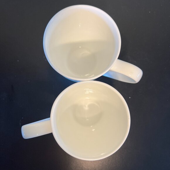 Set of 2 Mikasa TRELLIS Pattern Embossed Lattice  White Bone China Cups / Mugs - Picture 3 of 8